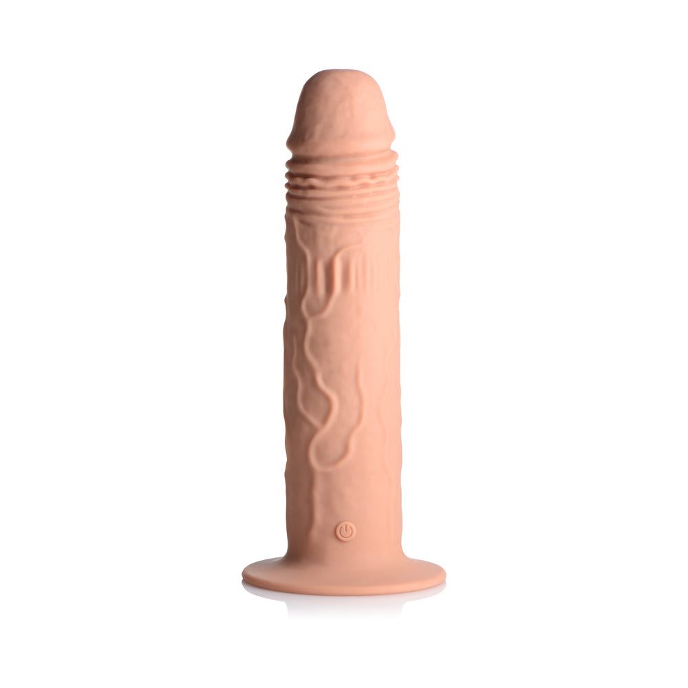XR BRANDS - THUMP IT 7X REMOTE VIBRATING & THUMPING DILDO M