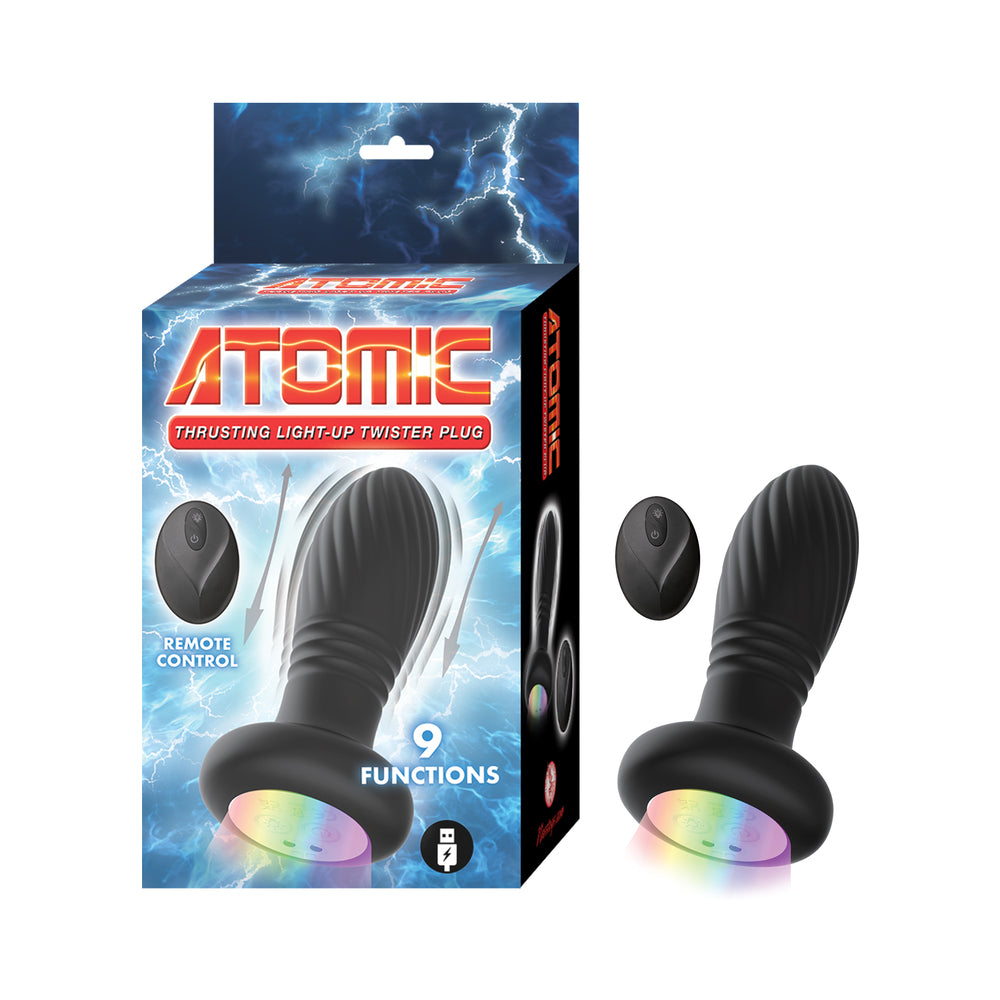 NASSTOYS - ATOMIC THRUSTING LIGHT-UP TWISTER PLUG BLACK