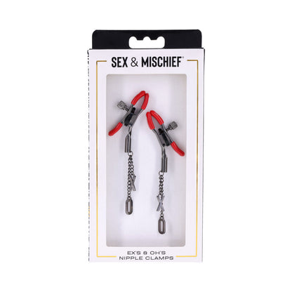 SPORTSHEETS - SEX & MISCHIEF EX'S & OH'S NIPPLE CLAMPS