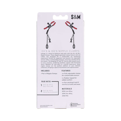 SPORTSHEETS - SEX & MISCHIEF EX'S & OH'S NIPPLE CLAMPS