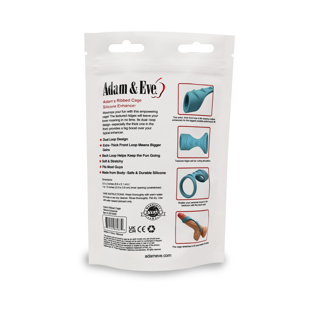 ADAM & EVE - ADAM'S RIDGED CAGE (BAG PACKAGING)