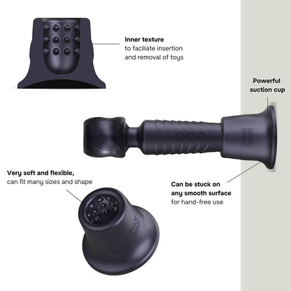 LOVELY PLANET - SUPORTE UNIVERSAL PARA VIBRADOR MAN WAN HOLDEN PRETO AMEIXA
