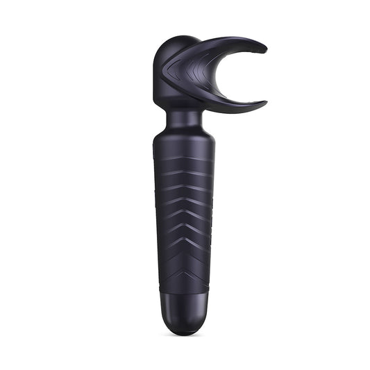 LOVELY PLANET - MAN WAN MAN.WAND EVO ESTIMULADOR DE FRÉNULO E VIBRADOR 2-EM-1 COM CRESCENDO BLACK PLUM