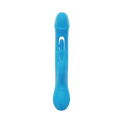 HONEY PLAY BOX - TRILUX KINKY FINGER RABBIT VIBRATOR WITH ANAL BEADS BLUE