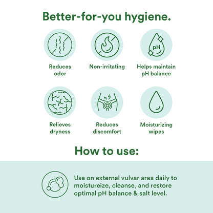 GOOD CLEAN LOVE - BALANCE PERSONAL MOISTURIZING & CLEANSING WIPES 30 CT