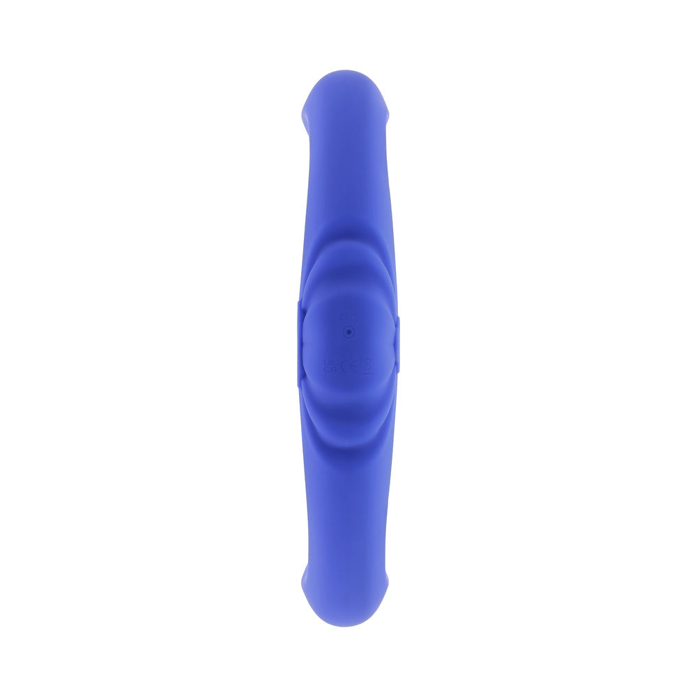 EVOLVED - LOVEBIRDS RECHARGEABLE SILICONE REMOTE-CONTROLLED DUAL-ENDED VIBRATOR BLUE