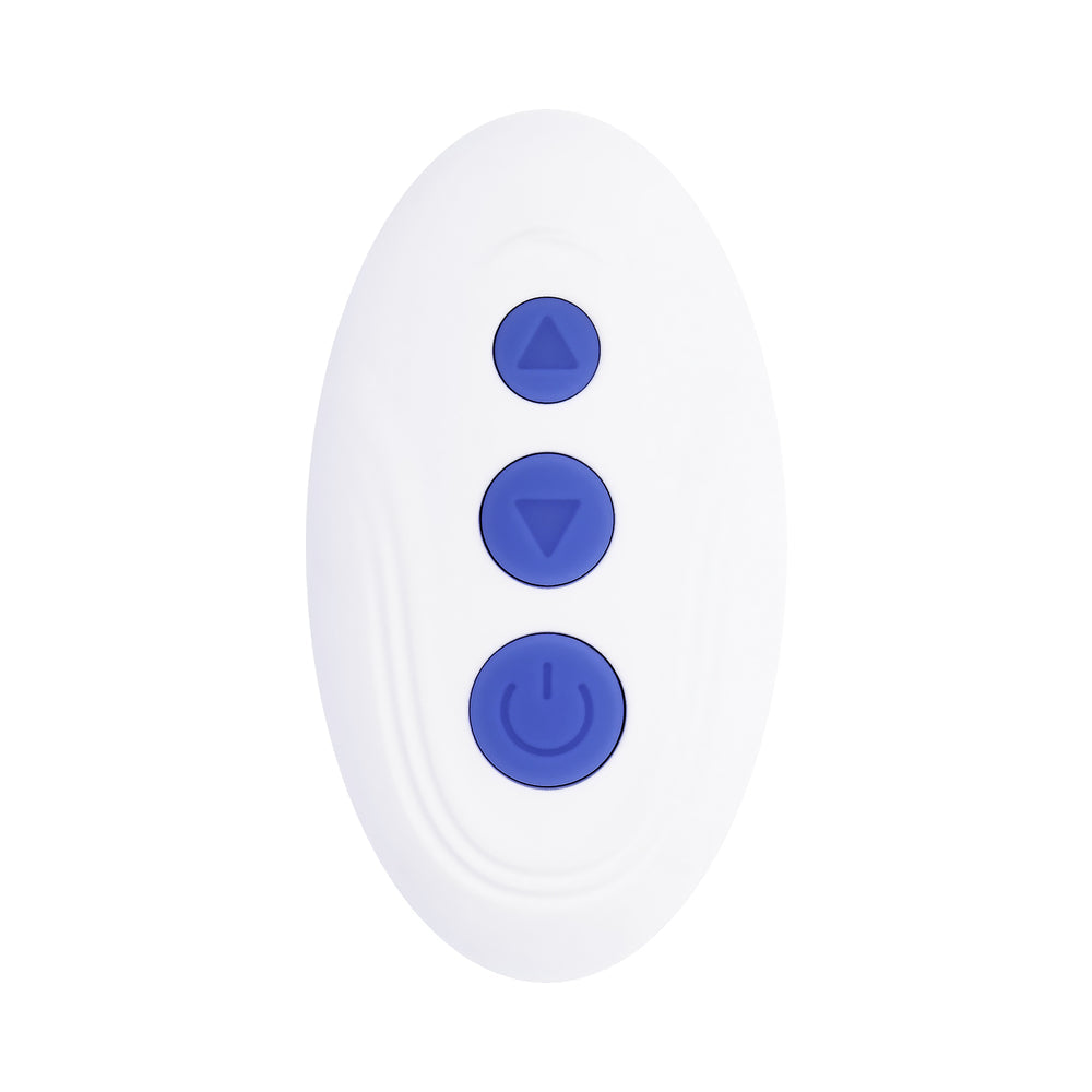 EVOLVED - LOVEBIRDS RECHARGEABLE SILICONE REMOTE-CONTROLLED DUAL-ENDED VIBRATOR BLUE