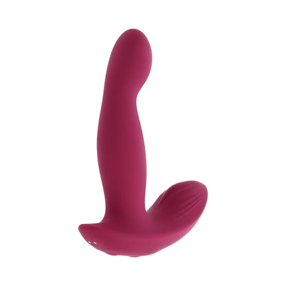 EVOLVED - COME ON OVER RECHARGEABLE SILICONE REMOTE-CONTROLLED COME-HITHER VIBRATOR BURGUNDY