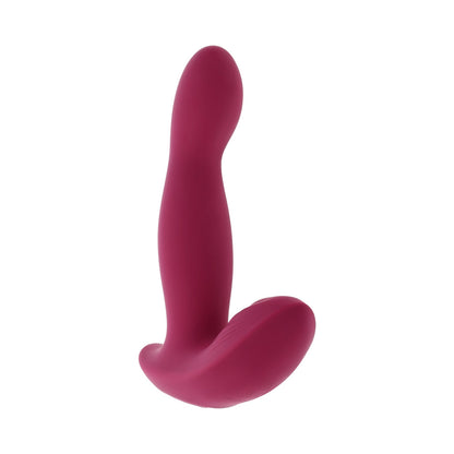 EVOLVED - COME ON OVER RECHARGEABLE SILICONE REMOTE-CONTROLLED COME-HITHER VIBRATOR BURGUNDY