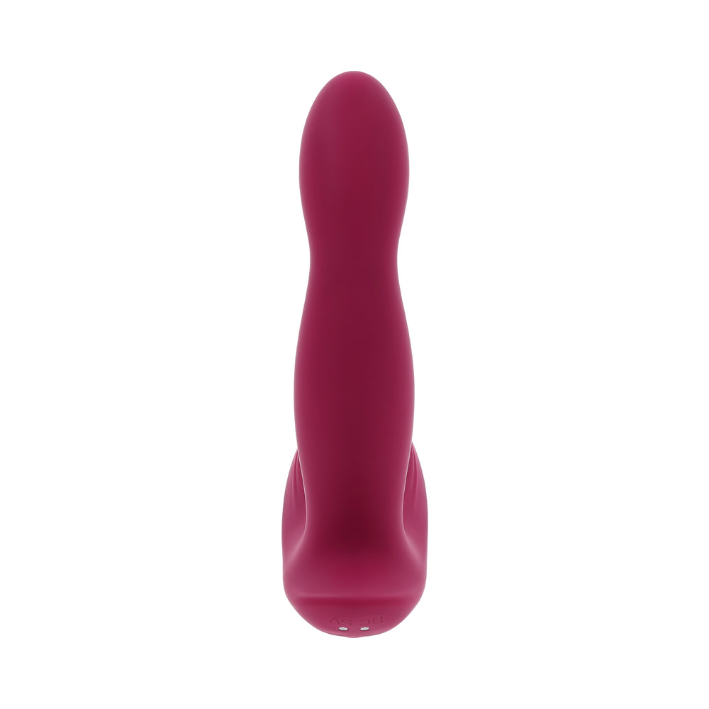 EVOLVED - COME ON OVER RECHARGEABLE SILICONE REMOTE-CONTROLLED COME-HITHER VIBRATOR BURGUNDY