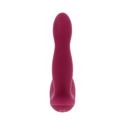 EVOLVED - COME ON OVER RECHARGEABLE SILICONE REMOTE-CONTROLLED COME-HITHER VIBRATOR BURGUNDY