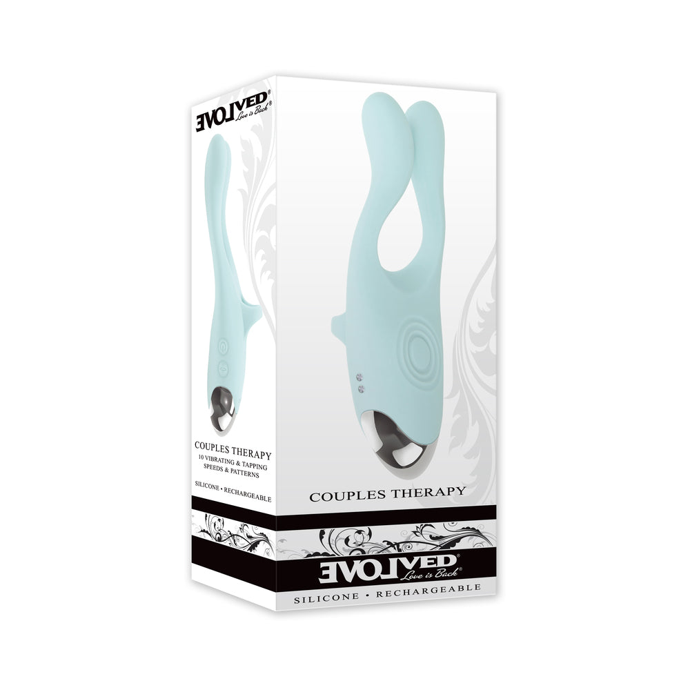 EVOLVED - COUPLES THERAPY RECHARGEABLE SILICONE FLEXIBLE ARM TAPPING FINGER VIBRATOR MINT