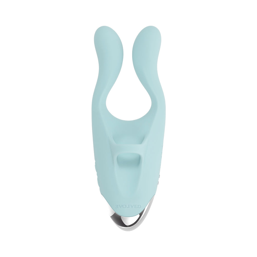 EVOLVED - COUPLES THERAPY RECHARGEABLE SILICONE FLEXIBLE ARM TAPPING FINGER VIBRATOR MINT