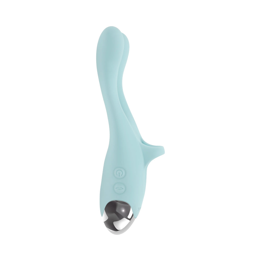 EVOLVED - COUPLES THERAPY RECHARGEABLE SILICONE FLEXIBLE ARM TAPPING FINGER VIBRATOR MINT