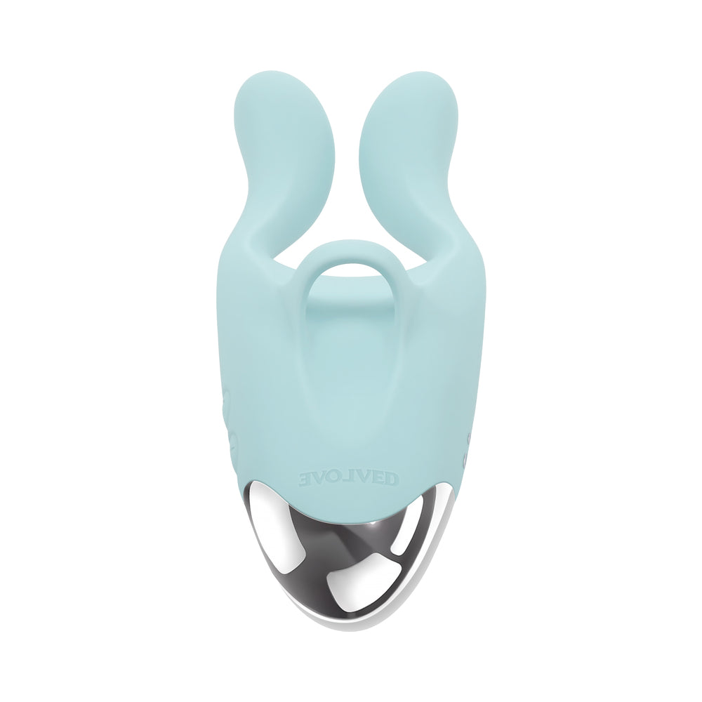 EVOLVED - COUPLES THERAPY RECHARGEABLE SILICONE FLEXIBLE ARM TAPPING FINGER VIBRATOR MINT