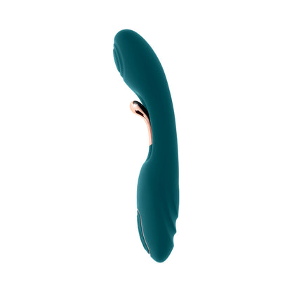 PLAYBOY - AURELIE RECHARGEABLE SILICONE G-SPOT TICKLING VIBRATOR DEEP TEAL