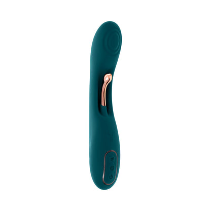 PLAYBOY - AURELIE RECHARGEABLE SILICONE G-SPOT TICKLING VIBRATOR DEEP TEAL