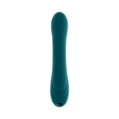PLAYBOY - AURELIE RECHARGEABLE SILICONE G-SPOT TICKLING VIBRATOR DEEP TEAL
