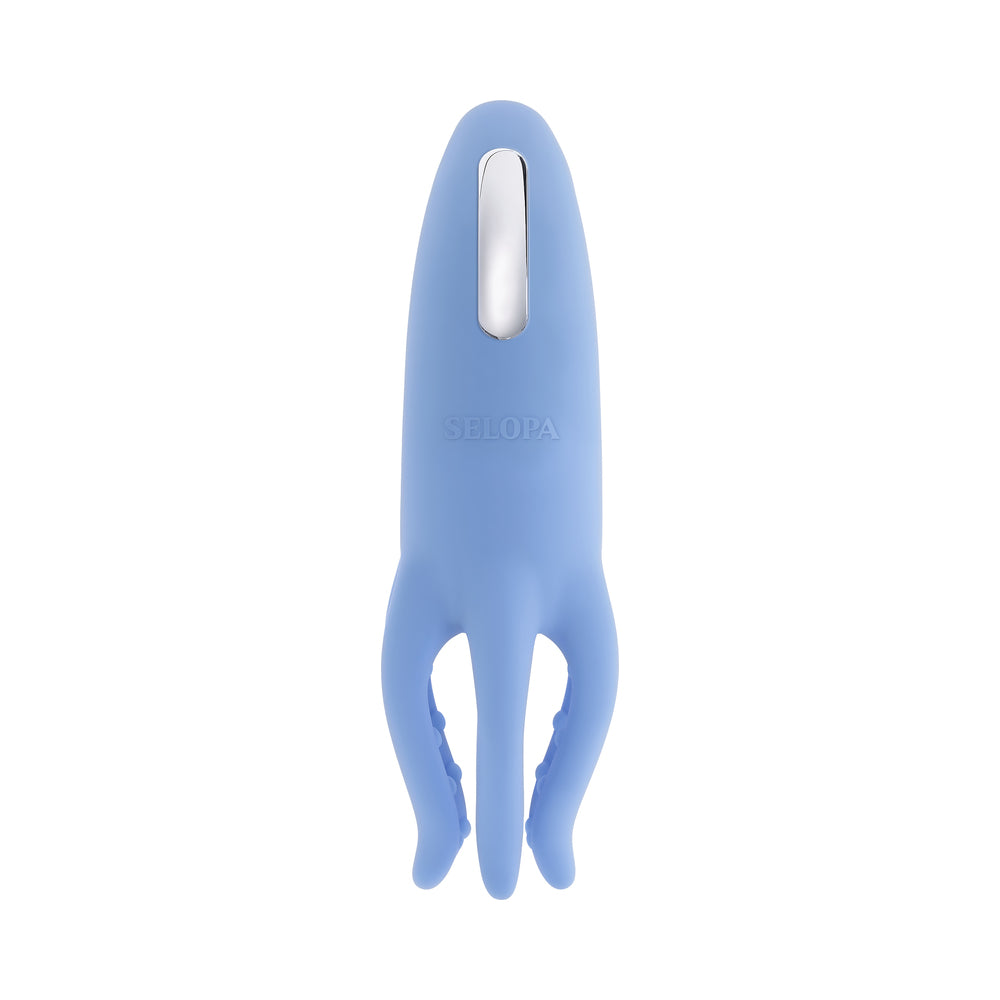 SELOPA - TENTACLE TICKLER RECHARGEABLE SILICONE FLEXIBLE BEAD VIBRATOR BLUE