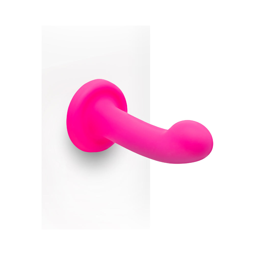 TOGETHER TOY - TOGETHER POP 5.5 IN. SILICONE DILDO AND HARNESS SET PINK