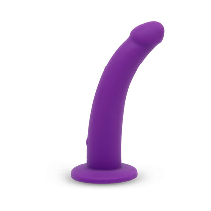 TOGETHER TOY - TOGETHER TILT 6.5 IN. SILICONE DILDO AND HARNESS SET PURPLE