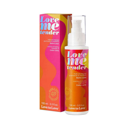 LOVELY PLANET - LOVE TO LOVE LOVE ME TENDER LUSCIOUS & HEATING MASSAGE OIL COTTON CANDY 3.3 OZ.
