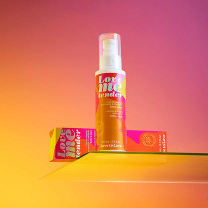 LOVELY PLANET - LOVE TO LOVE LOVE ME TENDER LUSCIOUS & HEATING MASSAGE OIL COTTON CANDY 3.3 OZ.