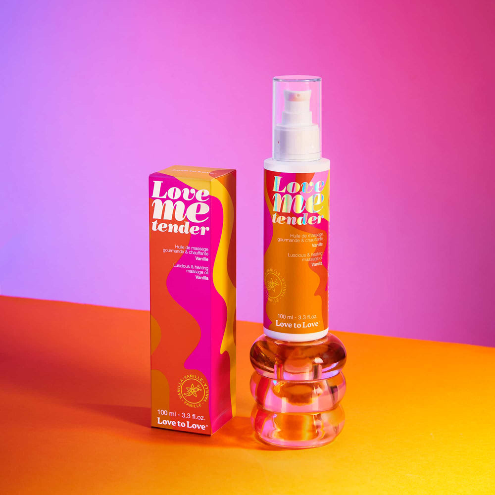 LOVELY PLANET - LOVE TO LOVE LOVE ME TENDER LUSCIOUS & HEATING MASSAGE OIL VANILLA 3.3 OZ.