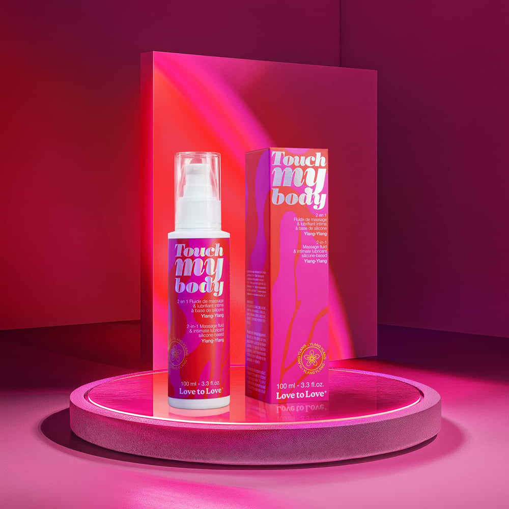 LOVELY PLANET - LOVE TO LOVE TOUCH MY BODY 2-IN-1 MASSAGE FLUID & INTIMATE LUBRICANT YLANG-YLANG 3.3 OZ.