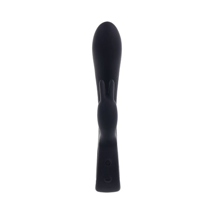 PLAYBOY - LATE NIGHT BUNNY RECHARGEABLE DUAL STIMULATOR SILICONE BLACK