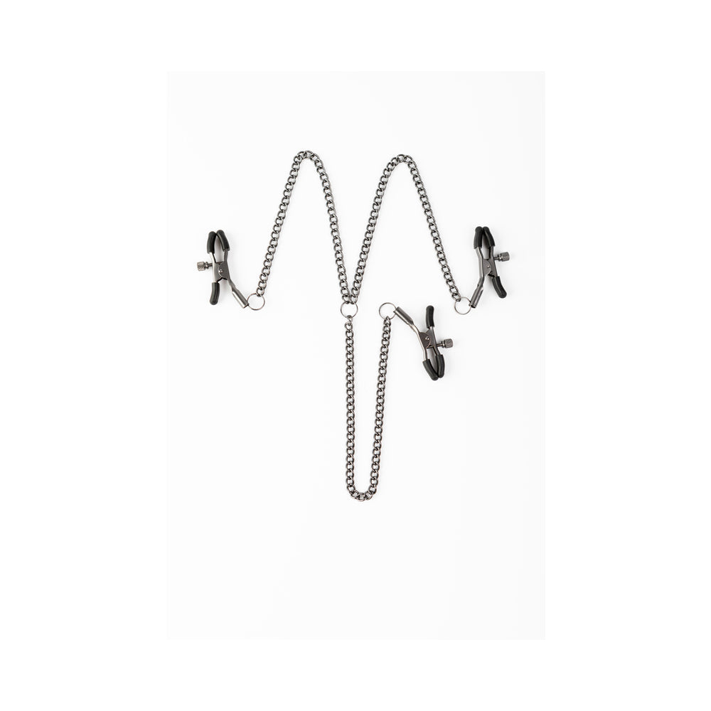CREATIVE CONCEPTIONS - SEI MIO TRIPLE TEASE ADJUSTABLE NIPPLE AND CLIT CLAMP SET