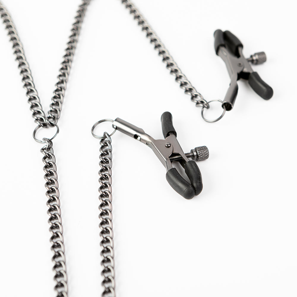 CREATIVE CONCEPTIONS - SEI MIO TRIPLE TEASE ADJUSTABLE NIPPLE AND CLIT CLAMP SET