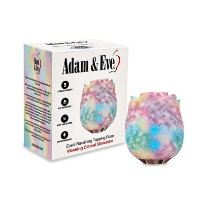 ADAM & EVE - EVE'S RAVISHING ROSE TAPPING CLITORAL STIMULATOR RAINBOW