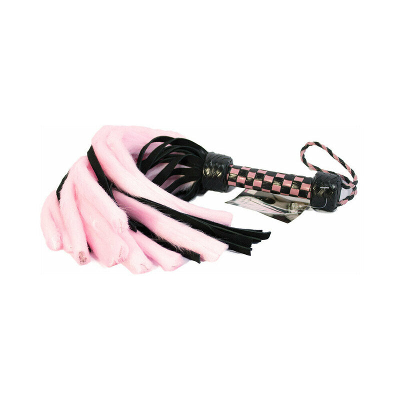 RUFF DOGGIE STYLES - MINI FLOGGER EM CAMURÇA E PELO