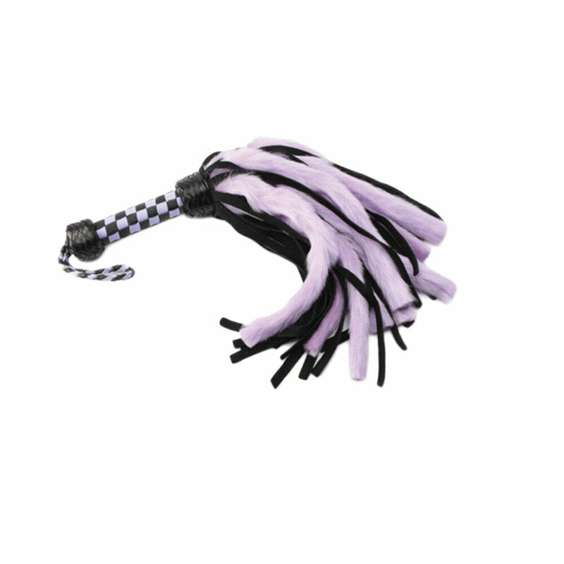 RUFF DOGGIE STYLES - MINI FLOGGER EM CAMURÇA E PELO
