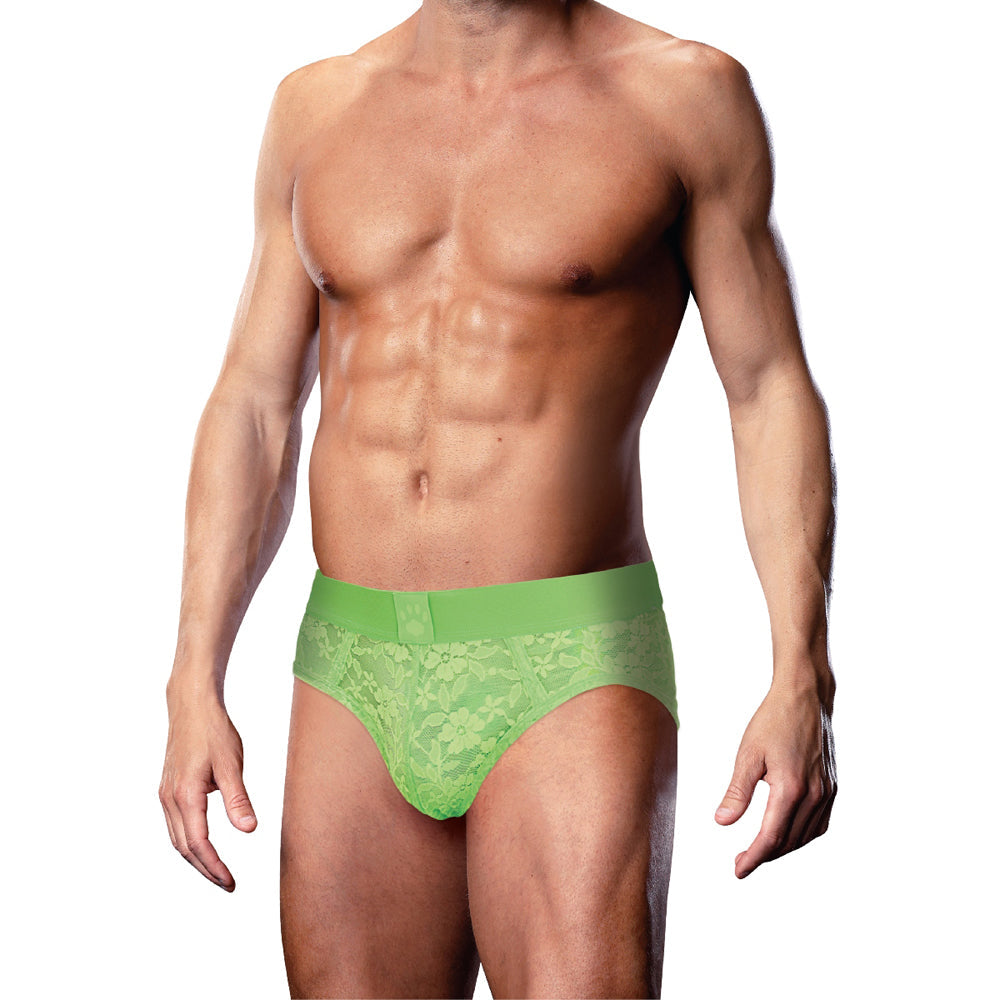 PROWLER - LACE OPEN BACK BRIEF NEON