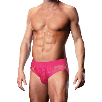 PROWLER - LACE OPEN BACK BRIEF PINK 2XL