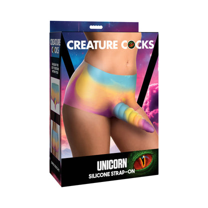 XR BRANDS - CREATURE COCKS UNICORN SILICONE STRAP-ON