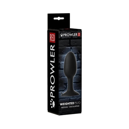 PROWLER RED - WEIGHTED BUTT PLUG BLACK MEDIUM
