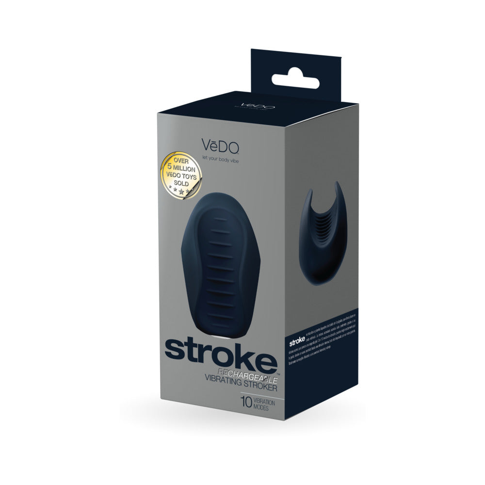 VEDO - STROKE RECHARGEABLE VIBRATING STROKER BLACK
