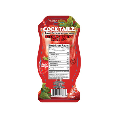 HOTT PRODUCTS - COCKTAILZ PECKER POPS STRAWBERRY MOJITO