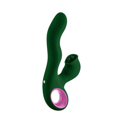 FEMMEFUNN - PALLINA TRIPLE ACTION THUMPING RABBIT VIBRATOR DARK GREEN