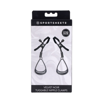 SPORTSHEETS - VELVET NOIR TUGGABLE NIPPLE CLAMPS