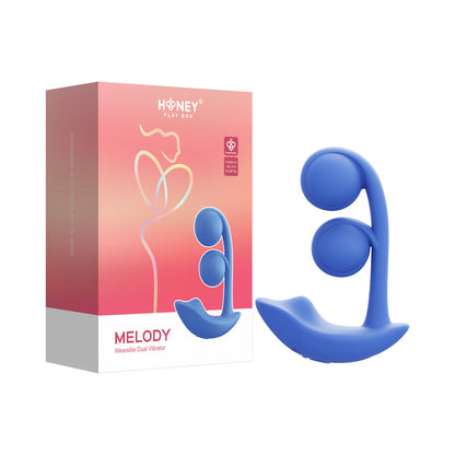 HONEY PLAY BOX - MELODY PRESSURE SENSING APP CONTROLLED TWIN BALLS DUAL VIBRATOR