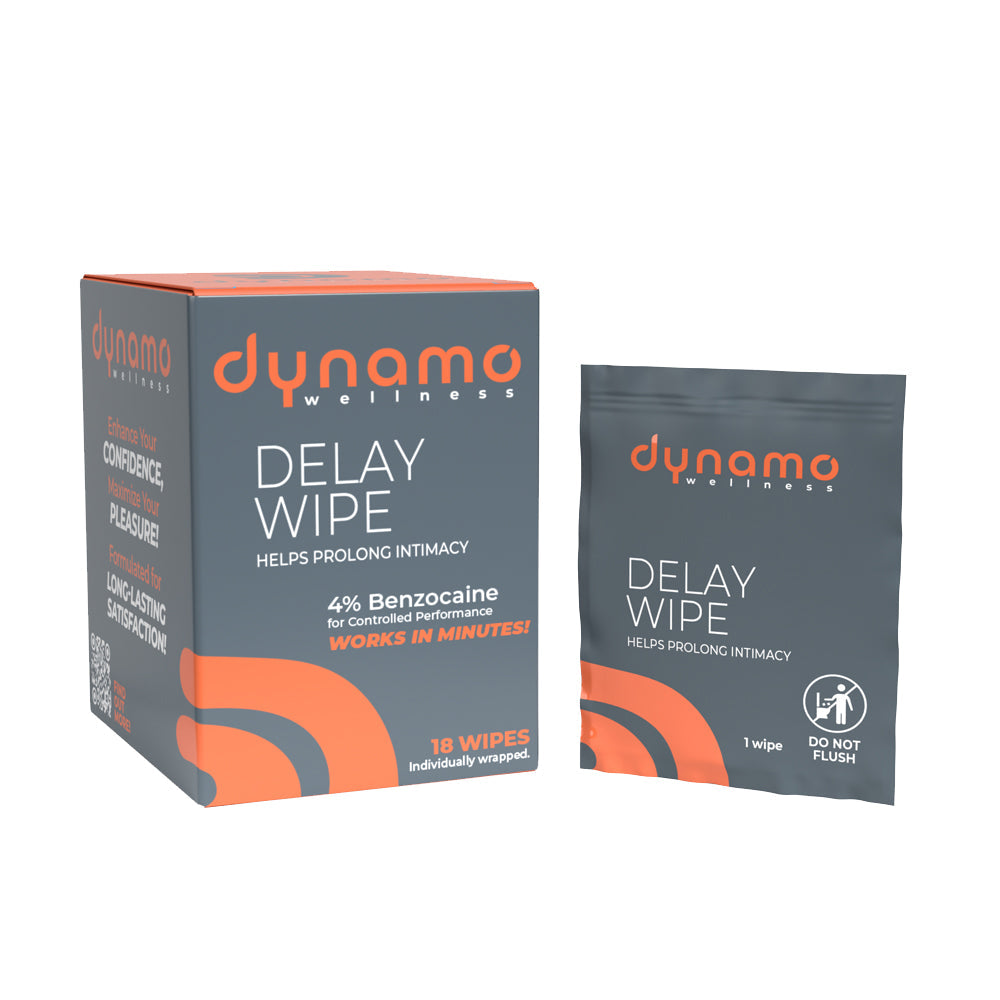 DYNAMO WELLNESS - DELAY WIPE 4% 18-PACK