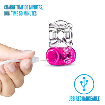 BLUSH - PLAY WITH ME PLEASER RECHARGEABLE C-RING PINK