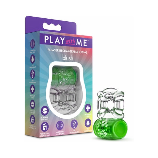 BLUSH - PLAY WITH ME PLEASER C-RING RECARREGÁVEL VERDE NEON