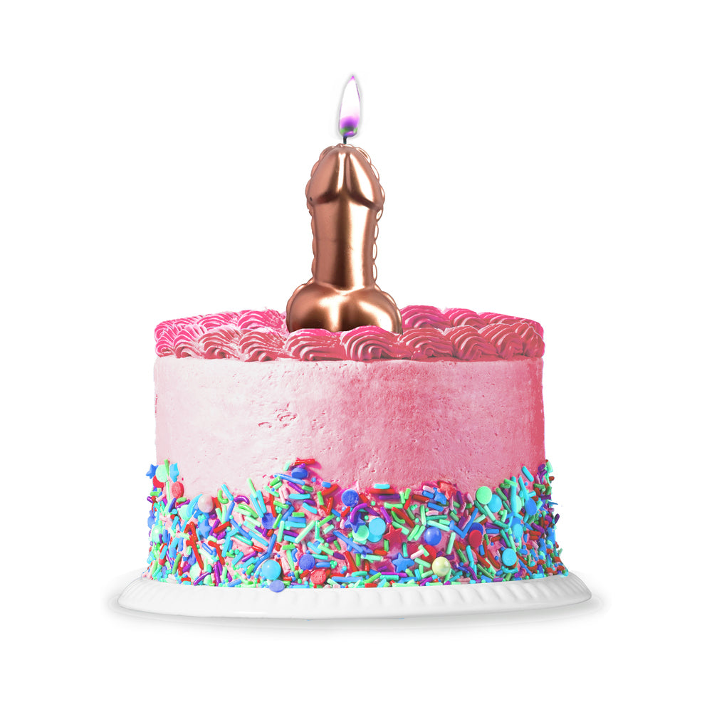 LITTLE GENIE - PINK FOIL PENIS BALLOON CANDLE