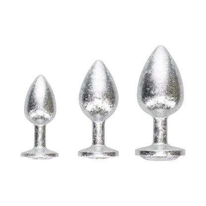 SHOTS - OUCH! INTERNATIONAL NEW YORK COLLECTION METAL ANAL PLUG SET SILVER