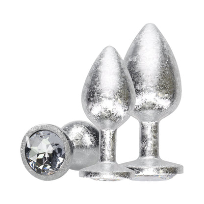 SHOTS - OUCH! INTERNATIONAL NEW YORK COLLECTION METAL ANAL PLUG SET SILVER
